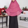 Chiffon Hijab Ready Made Veiled Practical Scarf 3 Layer - Cover Souffle 827 - fuchsia