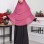 3-lagiger Chiffon Khimar (Scharia-Schild) 827 - Fuchsia