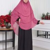 Chiffon Hijab Ready Made Veiled Practical Scarf 3 Layer - Cover Souffle 827 - fuchsia