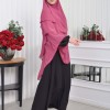 Chiffon Hijab Ready Made Veiled Practical Scarf 3 Layer - Cover Souffle 827 - fuchsia