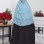 3-lagiger Chiffon Khimar (Scharia-Schild) 827 - Mint