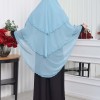 Chiffon Hijab Ready Made Veiled Practical Scarf 3 Layer - Cover Souffle 827 - mint