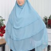 Chiffon Hijab Ready Made Veiled Practical Scarf 3 Layer - Cover Souffle 827 - mint