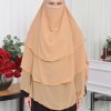 Chiffon Hijab Ready Made Veiled Practical Scarf 3 Layer - Cover Souffle 827 - salmon