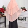 Chiffon Hijab Ready Made Veiled Practical Scarf 3 Layer - Cover Souffle 827 - powder pink/ dusty pink