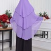 Chiffon Hijab Ready Made Veiled Practical Scarf 3 Layer - Cover Souffle 827 - lilac