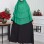 3-lagiger Chiffon Khimar (Scharia-Schild) 827 - Grün