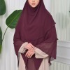 Chiffon Hijab Ready Made Veiled Practical Scarf 3 Layer - Cover Souffle 827 - cherry red