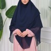 Chiffon Hijab Ready Made Veiled Practical Scarf 3 Layer - Cover Souffle 827 - Dunkelblau