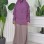 3-lagiger Chiffon Khimar (Scharia-Schild) 827 - Lavendel