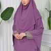 Chiffon Hijab Ready Made Veiled Practical Scarf 3 Layer - Cover Souffle 827 - Lavanta