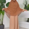 Chiffon Hijab Ready Made Veiled Practical Scarf 3 Layer - Cover Souffle 827 - tan