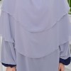 Chiffon Hijab Ready Made Veiled Practical Scarf 3 Layer - Cover Souffle 827 Gri