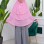 3-lagiger Chiffon Khimar (Scharia-Schild) 827 - Hellrosa