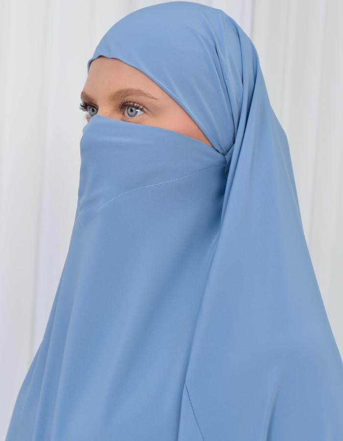 ISLAMIC WEARING Hijab 2Pieces Madine LIGRA Sleeve 822 - baby blue