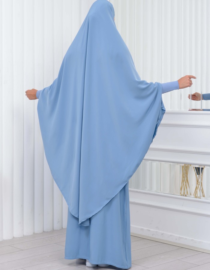 ISLAMIC WEARING Hijab 2Pieces Madine LIGRA Sleeve 822 - baby blue
