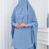 ISLAMIC WEARING Hijab 2Pieces Madine LIGRA Sleeve 822 - baby blue