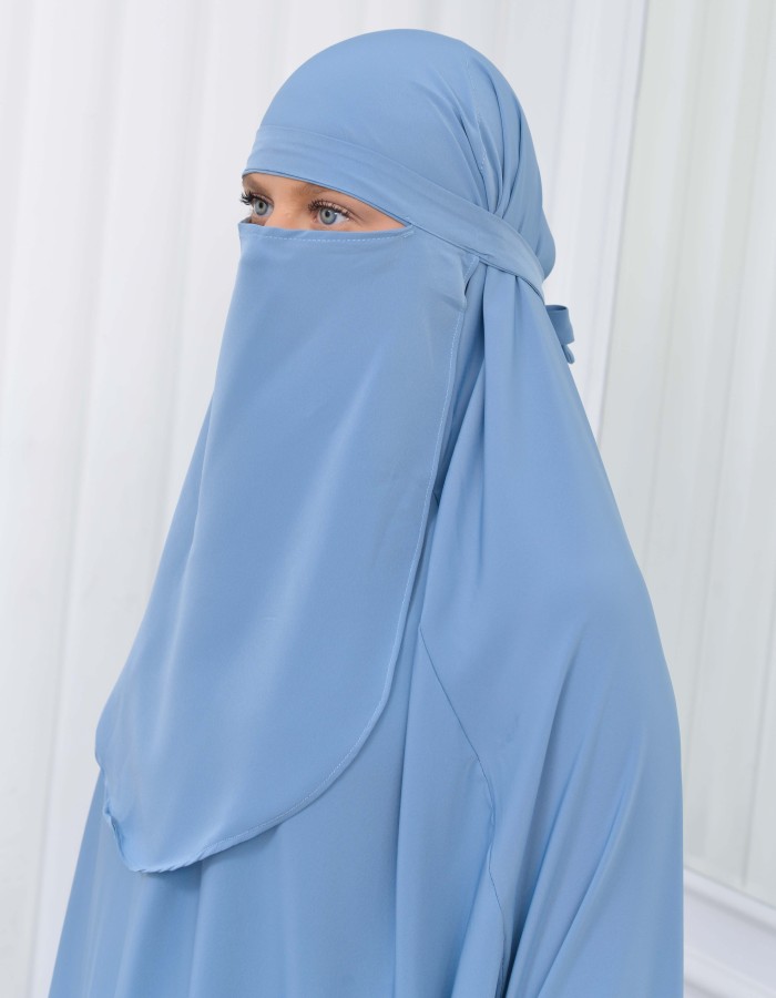 ISLAMIC WEARING Hijab 2Pieces Madine LIGRA Sleeve 822 - baby blue