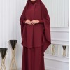 ISLAMIC WEARING Hijab 2Pieces Madine LIGRA Sleeve 822 Bordo