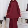 ISLAMIC WEARING Hijab 2Pieces Madine LIGRA Sleeve 822 Bordo