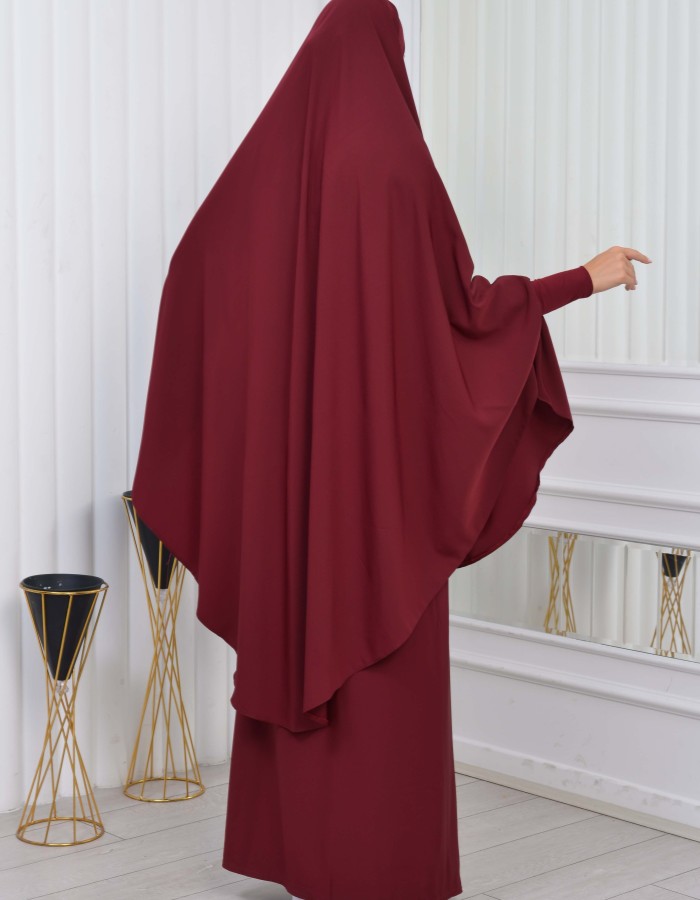 ISLAMIC WEARING Hijab 2Pieces Madine LIGRA Sleeve 822 Bordo