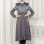 Damen Winter-Trenchcoat aus Wildleder und Leder 1351 - Grau