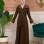 Long Wool Coat with Full Fur Hood and Fur Cuffs 1360 - brown